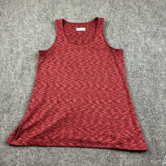 COLUMBIA Women’s Red Heathered Super Soft Tank top size: Small - Picture 1 of 7